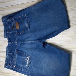 Wrangler Destroyed, Faded, Destressed 13MWZPW Cowboy Cut Men's 36x34